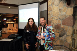 Nicholas DAmbrosio receives a community service award from the Morris County Chamber of Commerce
